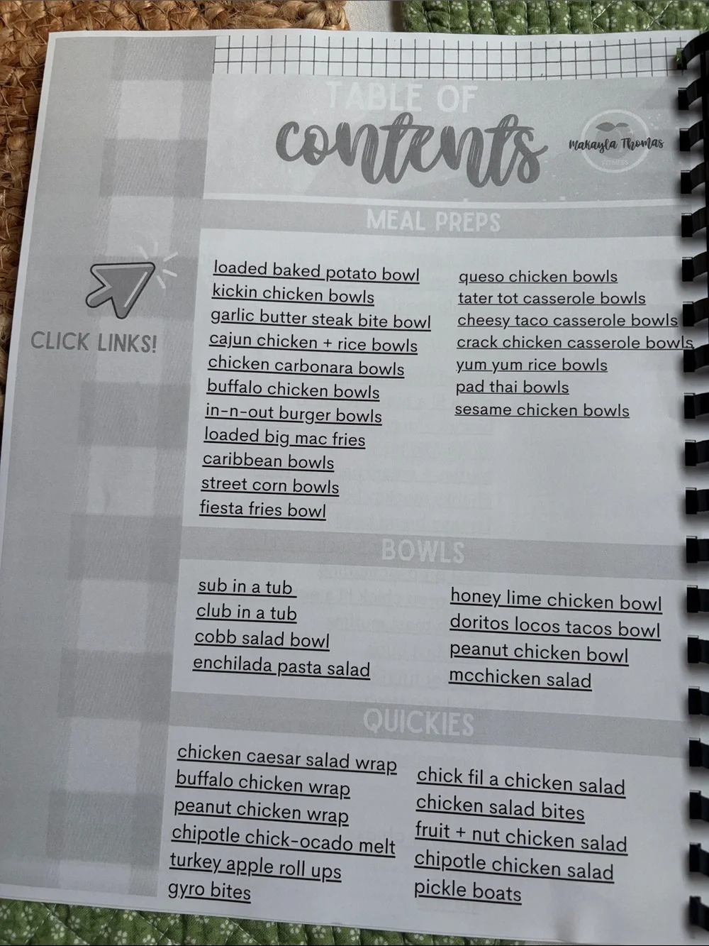 Good Food Mood Recipe Binder - Fitness Collection